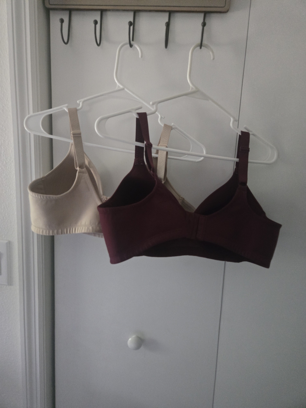Vanity Fair Seamless T-Shirt Bras in Burgundy and Beige - Picture 6 of 8